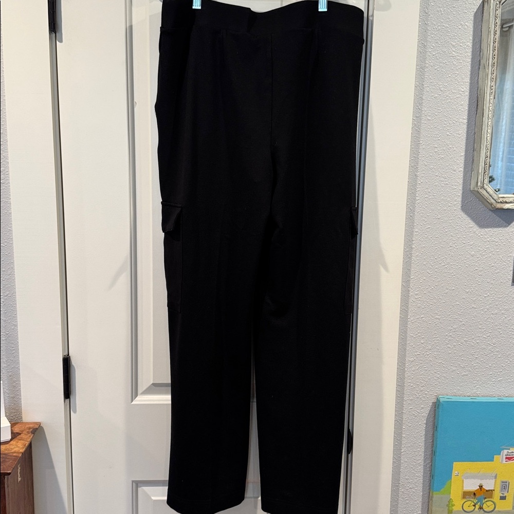 Black Dictionary Cargo Pants View 3